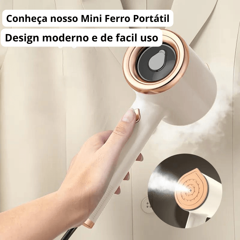 Mini Ferro Portátil à Vapor - (46% OFF + FRETE GRÁTIS) - Use Juli