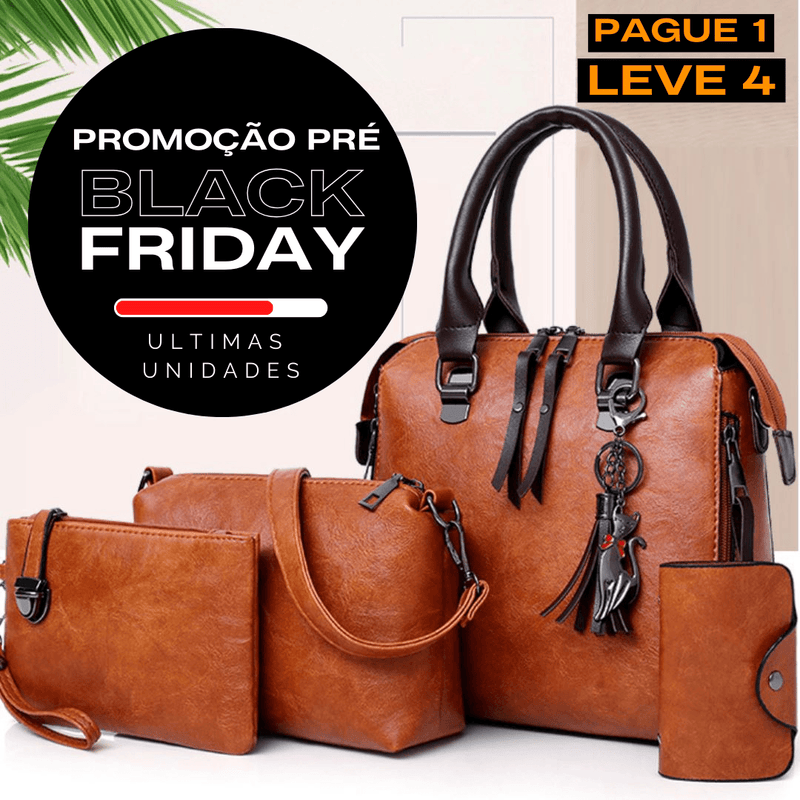 Bolsa Nature de Couro - Compre 1 Leve 4 [PROMOÇÃO PRÉ BLACK FRIDAY] - Use Juli