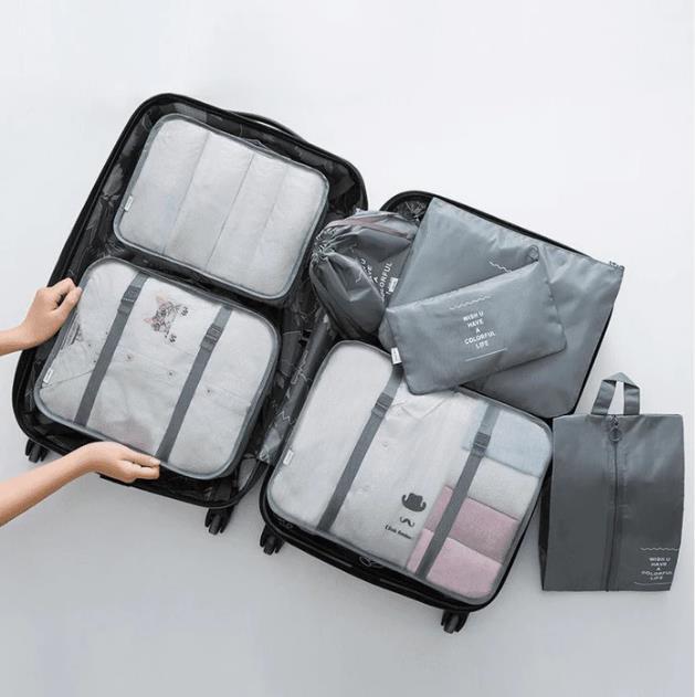 Kit 7 Bolsas Organizadoras para Mala de Viagem UseJuli - (PAGUE 4 LEVE 7) ÚLTIMO DIA DE PROMOÇÃO