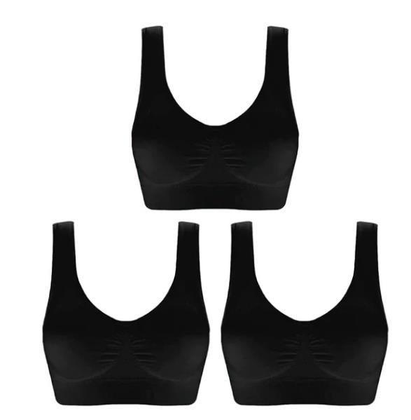 3 pçs/set Sexy Mulheres Sutiã Plus Size Perfeita Sutiã Sem Sutiã Bralette Bra pad Cueca Confortável Sem Fio Ativa - Use Juli