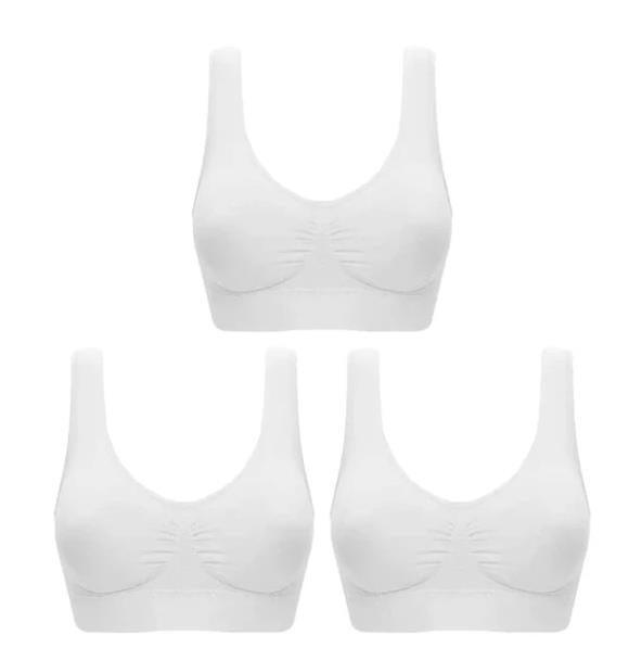 3 pçs/set Sexy Mulheres Sutiã Plus Size Perfeita Sutiã Sem Sutiã Bralette Bra pad Cueca Confortável Sem Fio Ativa - Use Juli